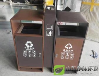 钢制分类垃圾桶，钢制分类果皮箱如期完工